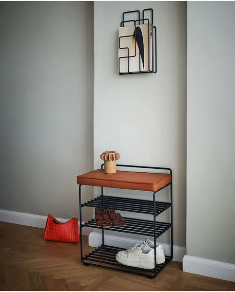 Hovedbilde Maze Lower East Seat Skohylle/Benk, Sort/Cognac 
