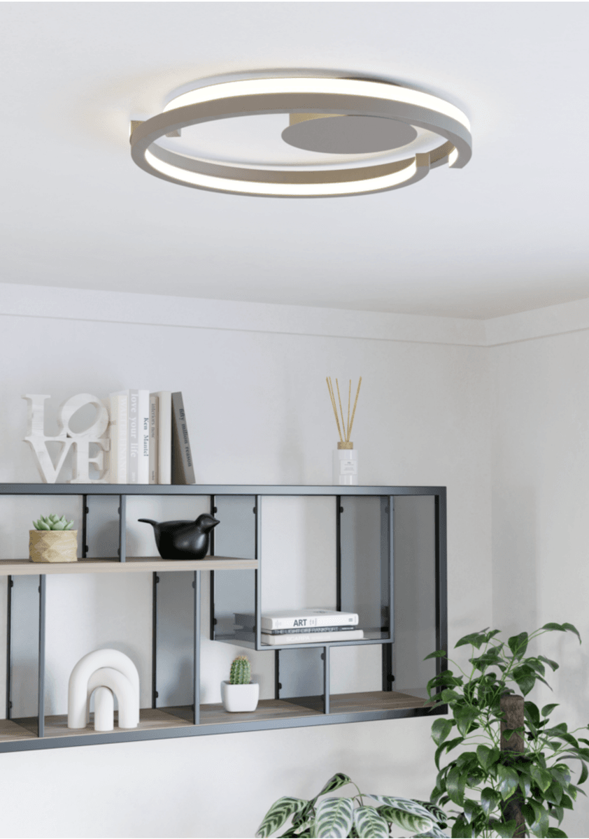 Mezzomonte tak, sandfarget, LED