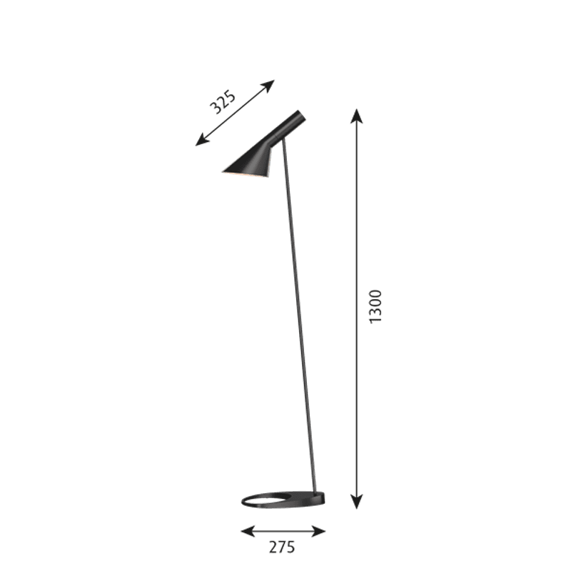 Louis Poulsen AJ Gulvlampe, Sort V3