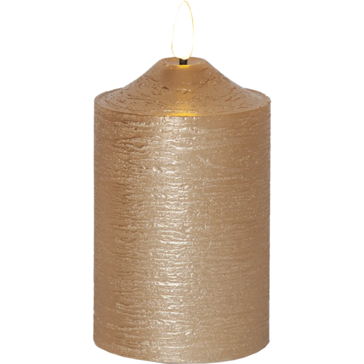Star Trading Flamme Voks Lys LED 15 cm, Gull