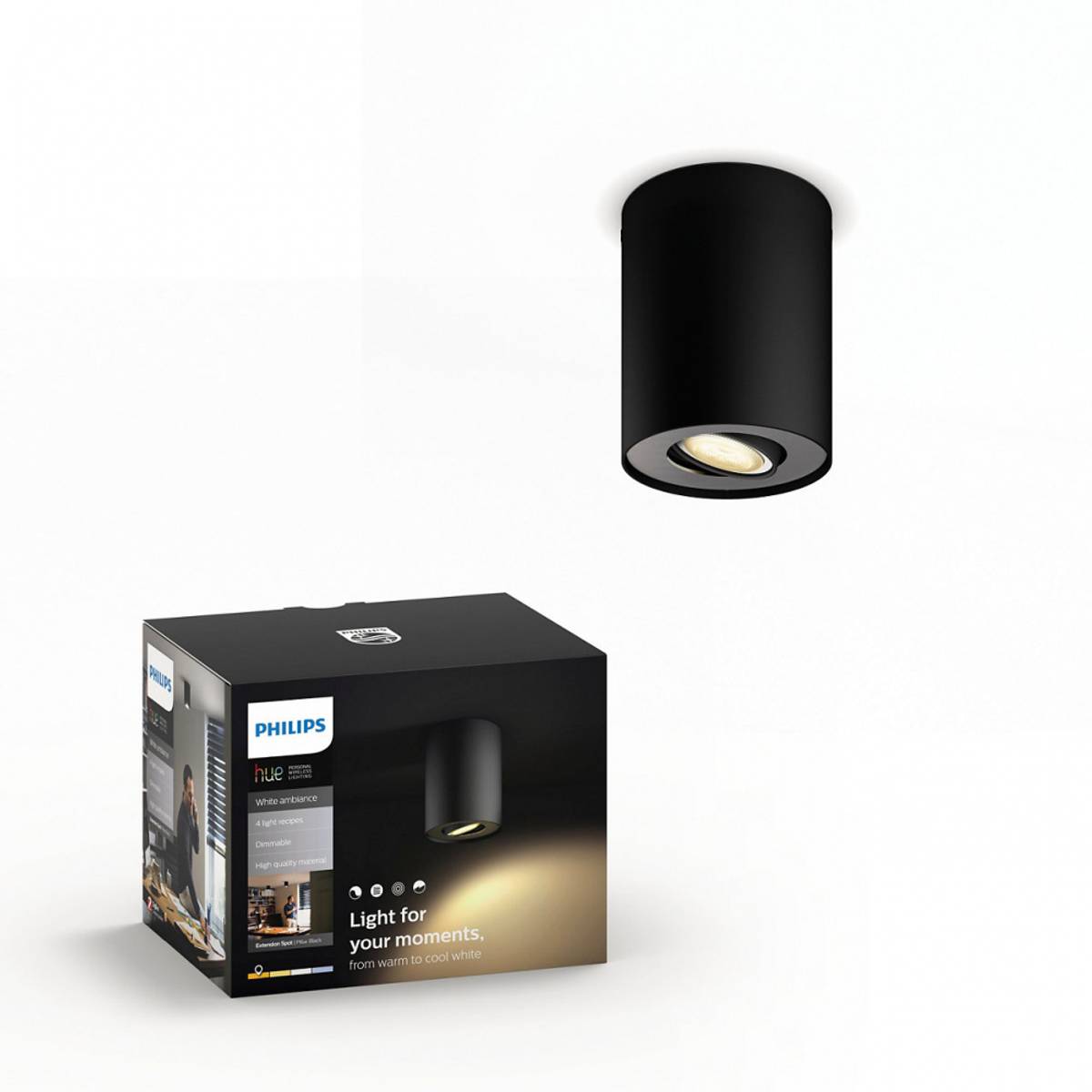 Philips hue Pillar, svart uten fjernkontroll