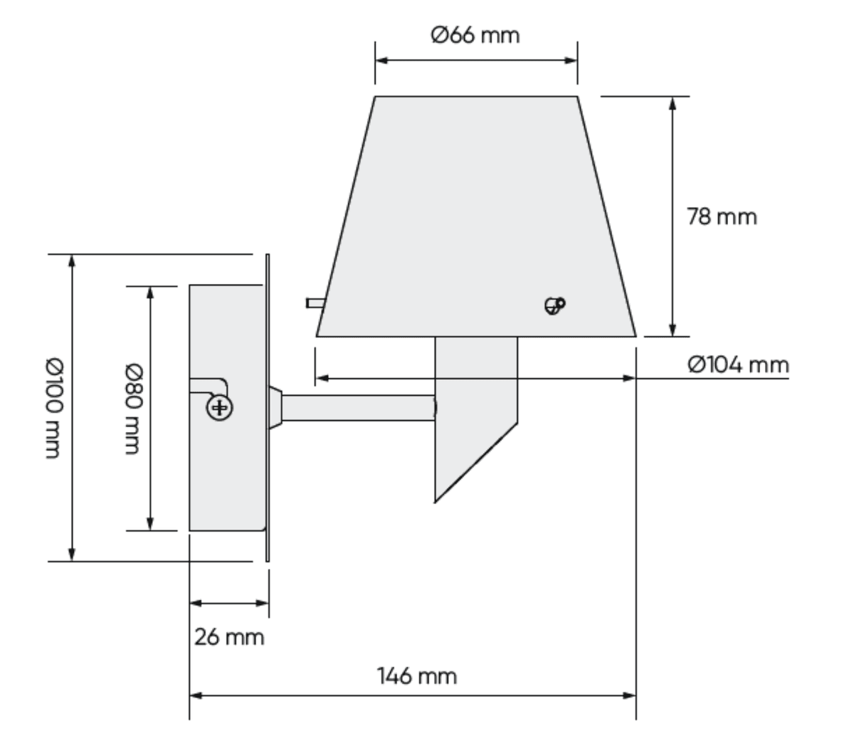 Herstal - Gil vegglampe i satinert messing / opalglass