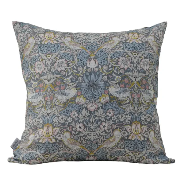 Hovedbilde Hallbergs Strawberry Thief slate - William Morris, putetrekk