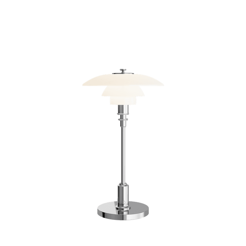 Louis Poulsen PH 2/1 Oppladbar Bordlampe, Krom