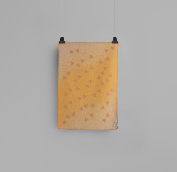 Hovedbilde Røros Tweed Melvin Barnepledd, Lyserosa/gul