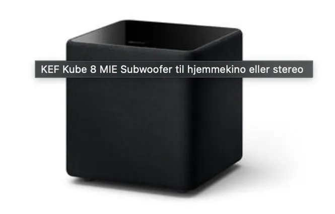 Hovedbilde KEF Kube 8 MIE •Subwoofer til hjemmekino eller stereo