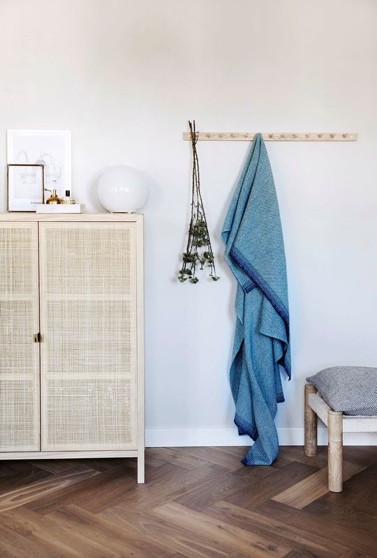 Røros Una blue Throw/Pledd