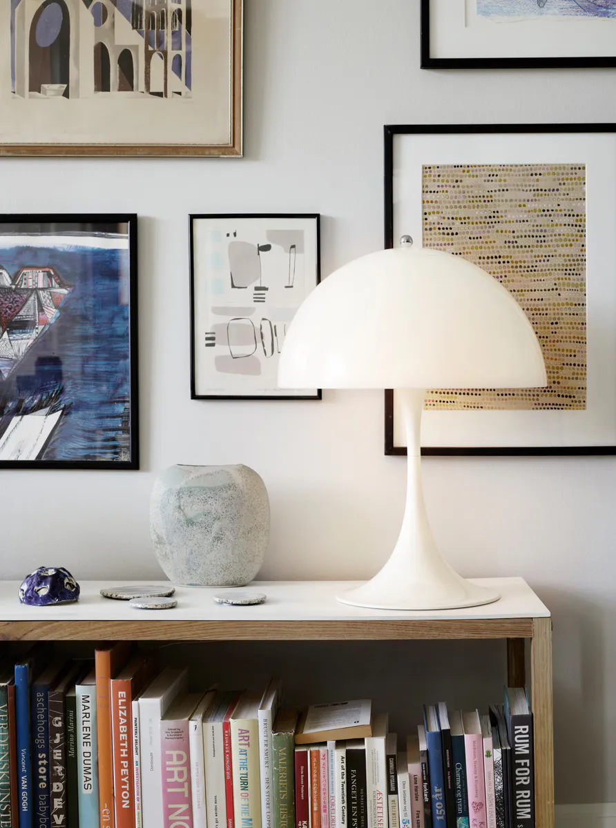 Louis Poulsen Panthella 400 Bordlampe, Hvit Opal