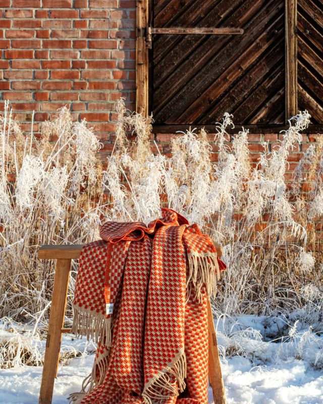 Røros Tweed Isak Pledd, Red Sumac