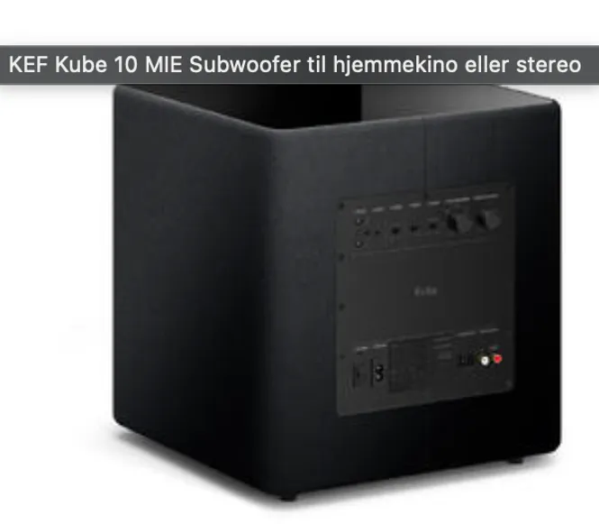 Hovedbilde KEF Kube 10 MIE Subwoofer til hjemmekino eller stereo