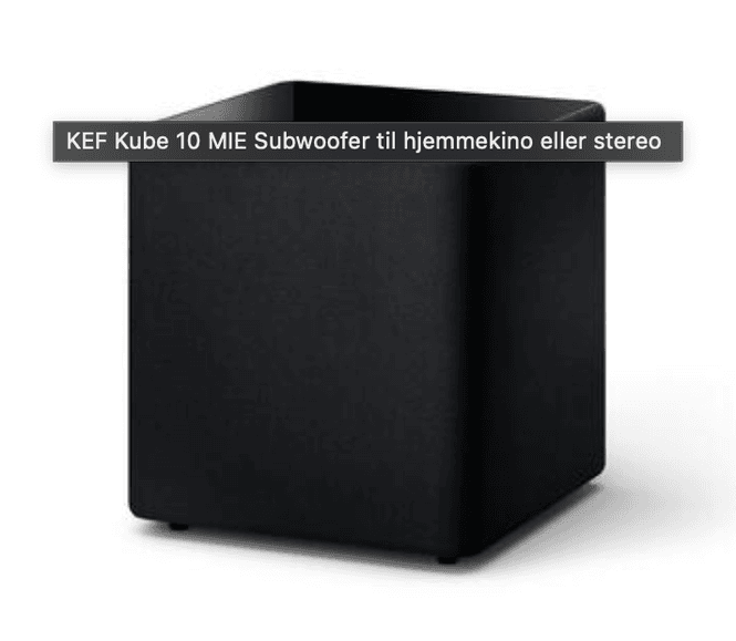 Hovedbilde KEF Kube 10 MIE Subwoofer til hjemmekino eller stereo