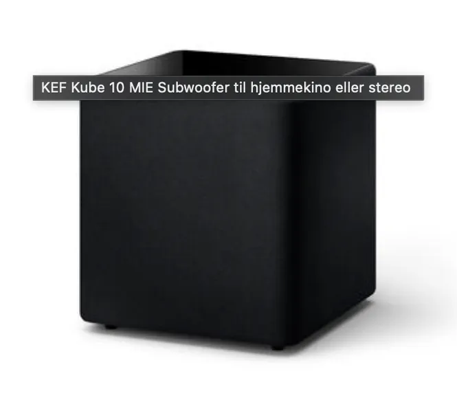 Hovedbilde KEF Kube 10 MIE Subwoofer til hjemmekino eller stereo