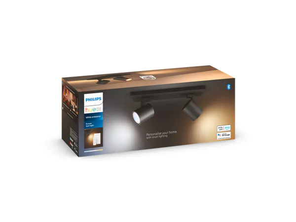 Hovedbilde Philips Hue Runner Dobbel Takspot, Sort