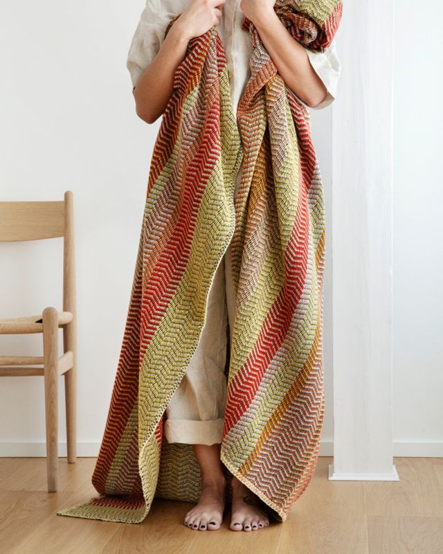 Røros Tweed Fri Pledd, Summer Red