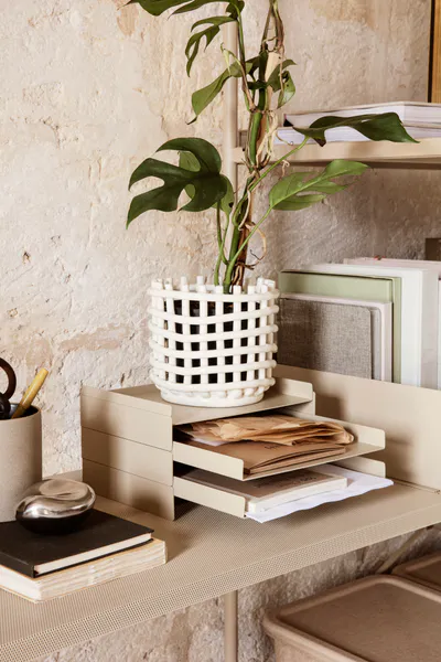 Hovedbilde Ferm Living Ceramic Basket, Off White