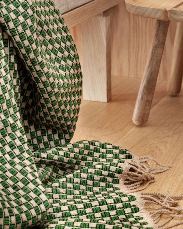 Røros Tweed Isak Pledd, Green Meadow