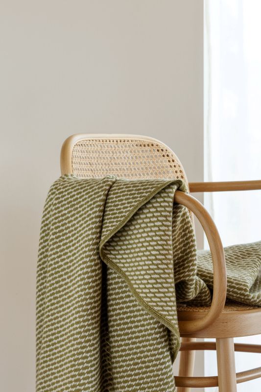 Røros Tweed Mello Pledd, Green Leaf